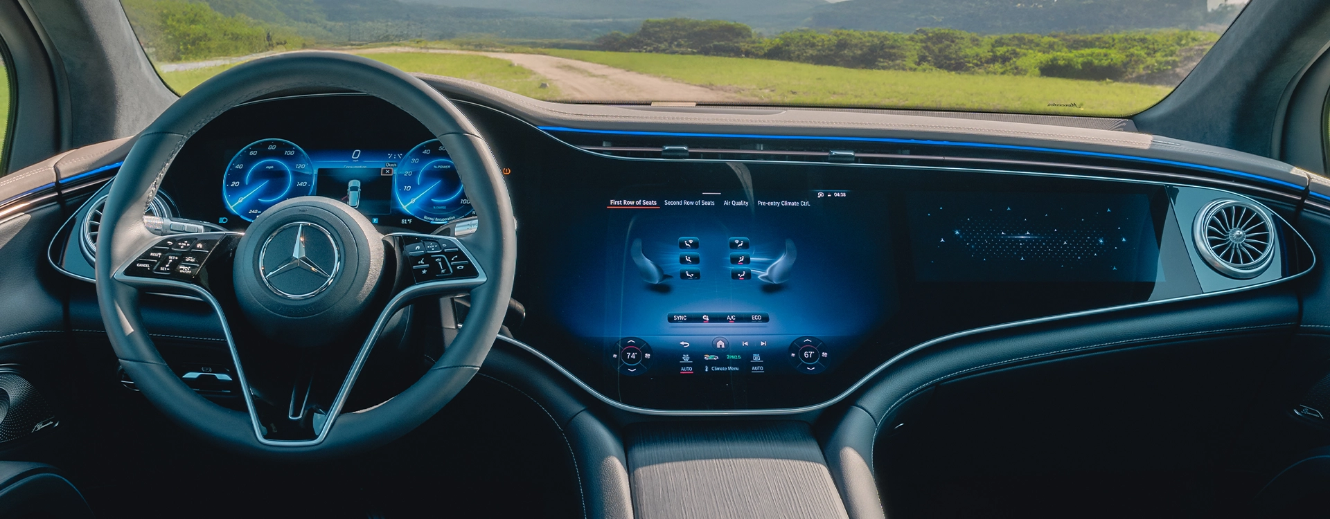 Mercedes-Benz EQS 580 4MATIC SUV - דשבורד ומסך מולטימדיה